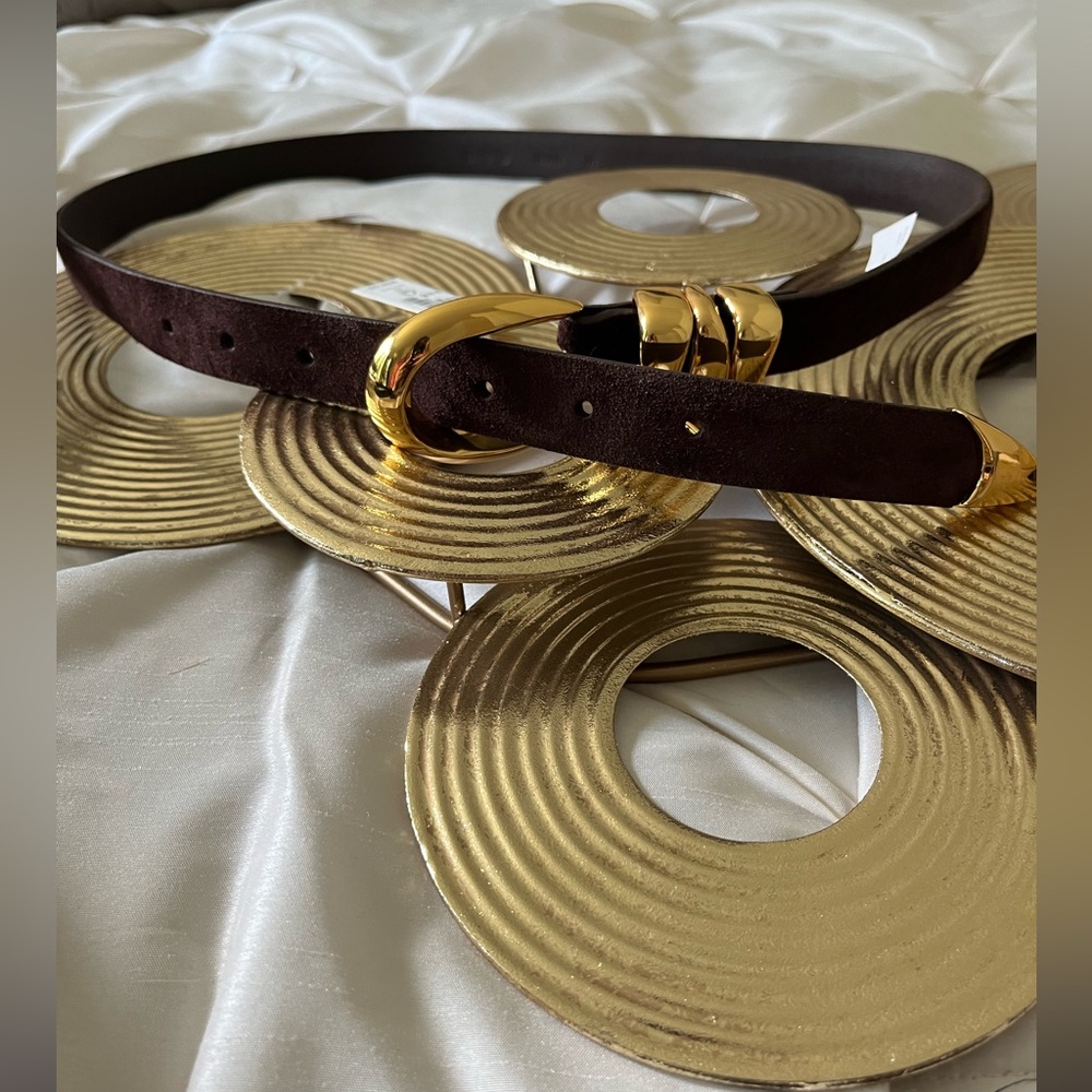 NWT Madewell Triple Metal Suede Keeper Belt - Picture 8 of 9